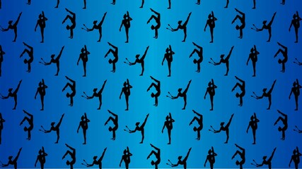 Vector decorative gymnastics pattern 