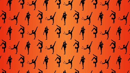 Vector decorative gymnastics pattern 