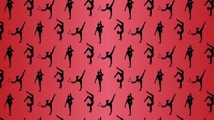Vector decorative gymnastics pattern 