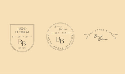 Logo, Branding, Identity, Corporate identity, Brand design, Vintage logo, Minimalist logo, Elegant logo, Badge logo, Retro style, Classic design, Emblem logo, Crest logo, Initial logo, BB logo