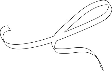 Ribbons thin line decorative , new year, holiday, festival