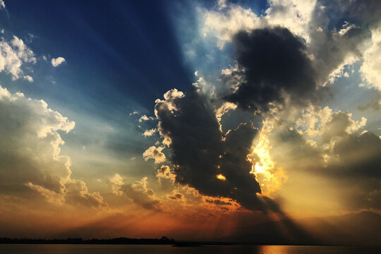sunset in the sky