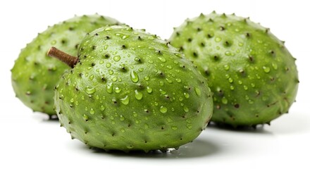 Fresh Sour sop Fruits with Water Droplets