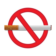 Non smoking icon. Stop, no smoking sign