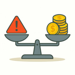 Balancing Risks and Rewards – Conceptual Illustration of Investment Decisions and Financial Strategy