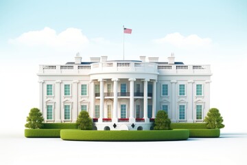 Naklejka premium House architecture courthouse patriotism.