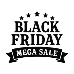 A bold and modern Black Friday logo design featuring dynamic typography, discount tags, shopping cart icons, and a vibrant color scheme of red, black, and white. Perfect for sale banners, social media