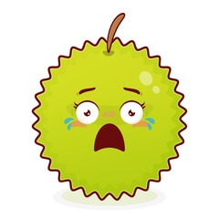durian scared face cartoon cute