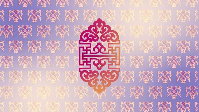 Buryad Mongolian Traditional Ornament	Background footage 