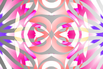 seamless mosaic Beautiful glow colour gradient flower line art pattern wallpaper ornament for commercial ads	