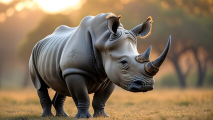 Rhinoceros in Morning Light