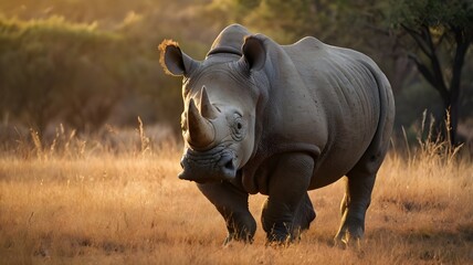 Rhinoceros in Morning Light