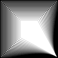 Square blend line effect geometric shapes. Gradient frames