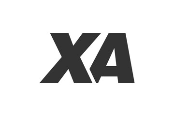 Obraz premium XA Techno Editable Font Logo For Corporate Branding. Bold, Futuristic Design With Unique Typographic Ideas. Minimal Custom Type And Dynamic Letter