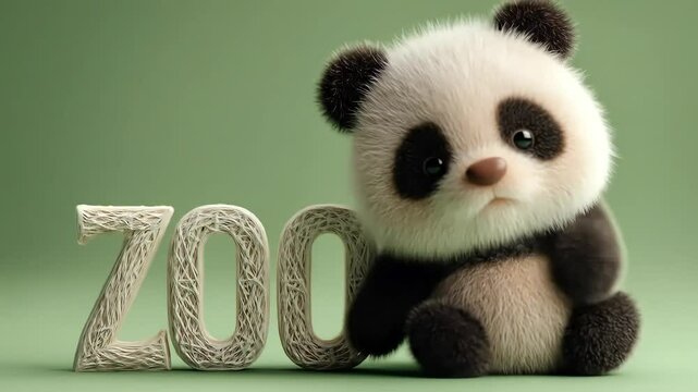 Cute Panda Cub at the Zoo.