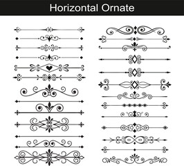 Elegant horizontal ornate design for headers and banners