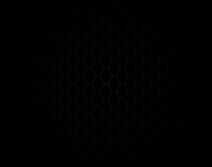 Black hexagon pattern background.	
