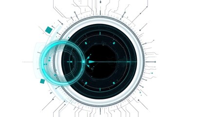 Obraz premium Futuristic Technology A Stunning Circular Interface Design