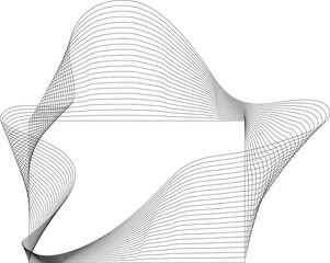 Rectangle blend line with fluid shape. Futuristic technology concept