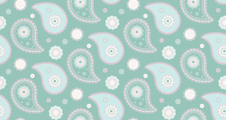 Naklejka premium Minimal paisley as detailed floral. Eternity background draw oriental. Complexity simplicity by fantasy retro.