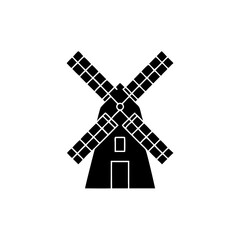 creative details Outline silhouette windmill icon vector