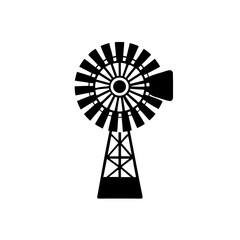 creative details Outline silhouette windmill icon vector