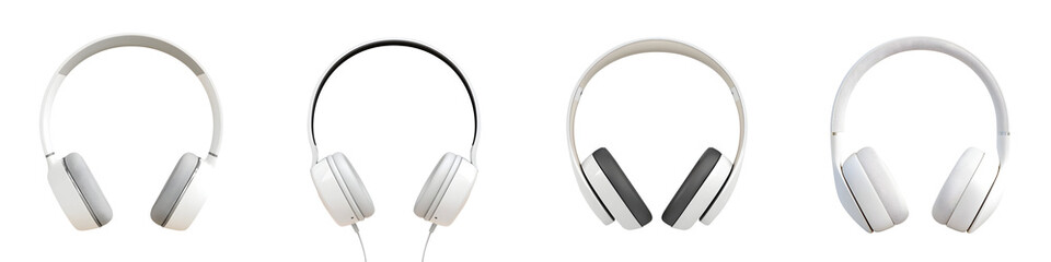 Obraz premium Modern sleek headphones for premium audio experience