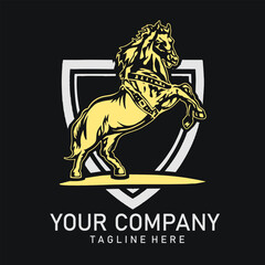 Vector Elegant Horse Vector Logo
