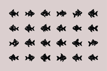 Black Molly, aquarium fish, vector art illustration
