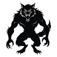 Black Silhouette Design Template with Color Accents and Vector Elements