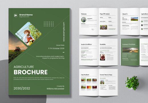 Agriculture Brochure Design Layout