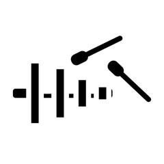 xylophone glyph icon