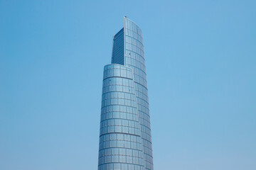 Modern urban architecture in blue