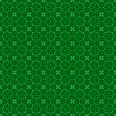 Elegant seamless vector background with geometric ethnic ornament in green color, perfect for Islamic art, textile fabric, wallpapers, wrapping paper, and print design
