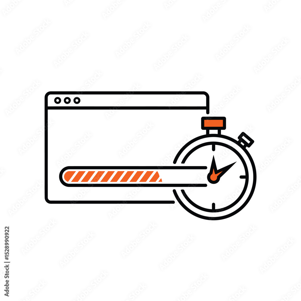 Poster website loading speed optimization time management icon