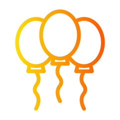 balloons gradient icon