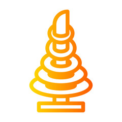 stacking rings gradient icon