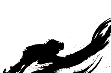 書道・墨 和風背景素材ベクターイラスト 日本