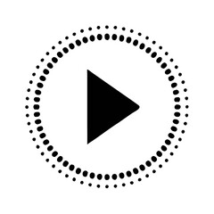 Black play icon isolated on white background 