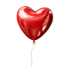 Bright red, helium-filled heart-shaped balloons float, perfect for celebrating love, Valentine's Day, or a festive birthday party