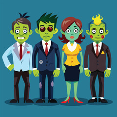 Five Cartoon Character Image Prompts Vector Design