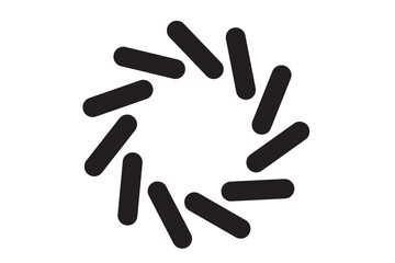 シンプルな白黒の回転型グラフィック素材