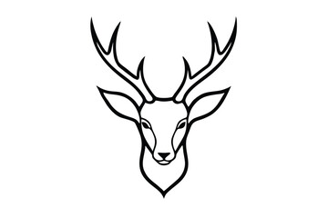 deer-head-design-vector-on-gray-background.eps
