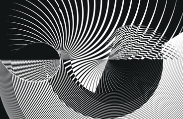 op art modern background, creative dynamic pattern, vector texture