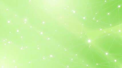 Abstract network of interconnected nodes in a greenish-green gradient