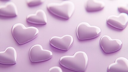 Obraz premium Heart-shaped pattern in pastel purple