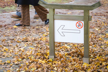 Not permitted smoking and e-cigarettes area in Autumn Park