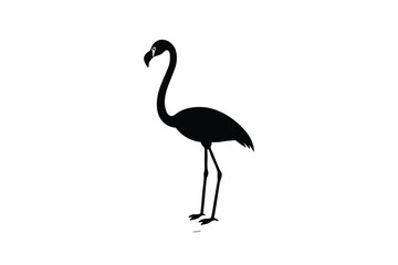 Fototapeta premium vector-flat-flamingo-silhouette-isolated-on-white-.eps