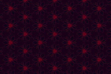 The floral shapes are stylized with smooth, clean outlines, presenting a contemporary and abstract representation of botanical forms.