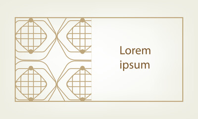 Minimalist Islamic Text Box with Eslimi Motifs – Vector Frame